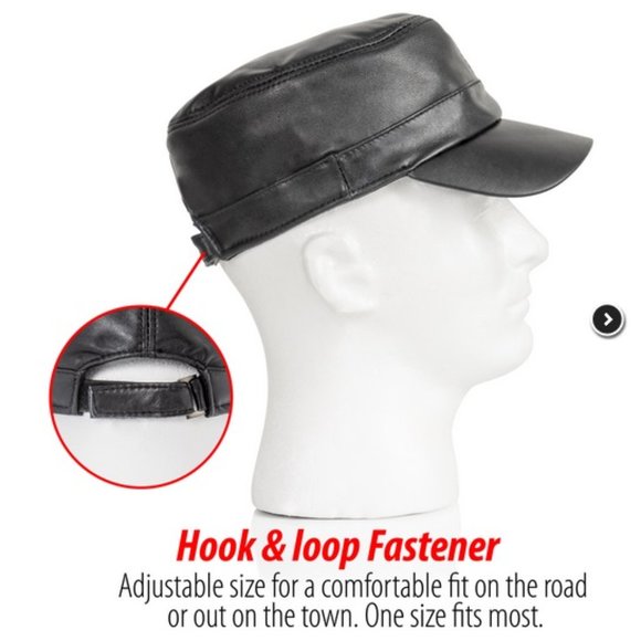 Lambskin Leather Cap - Stylish Accent to Any Outfit - Leather Baseball Cap - Picture 3 of 4